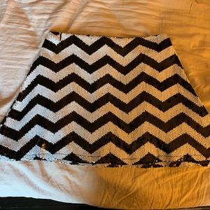 Chevron sequin skirt